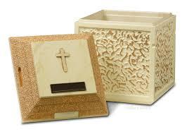 Gold/White Venetian Urn Vault (with cross & nameplate)